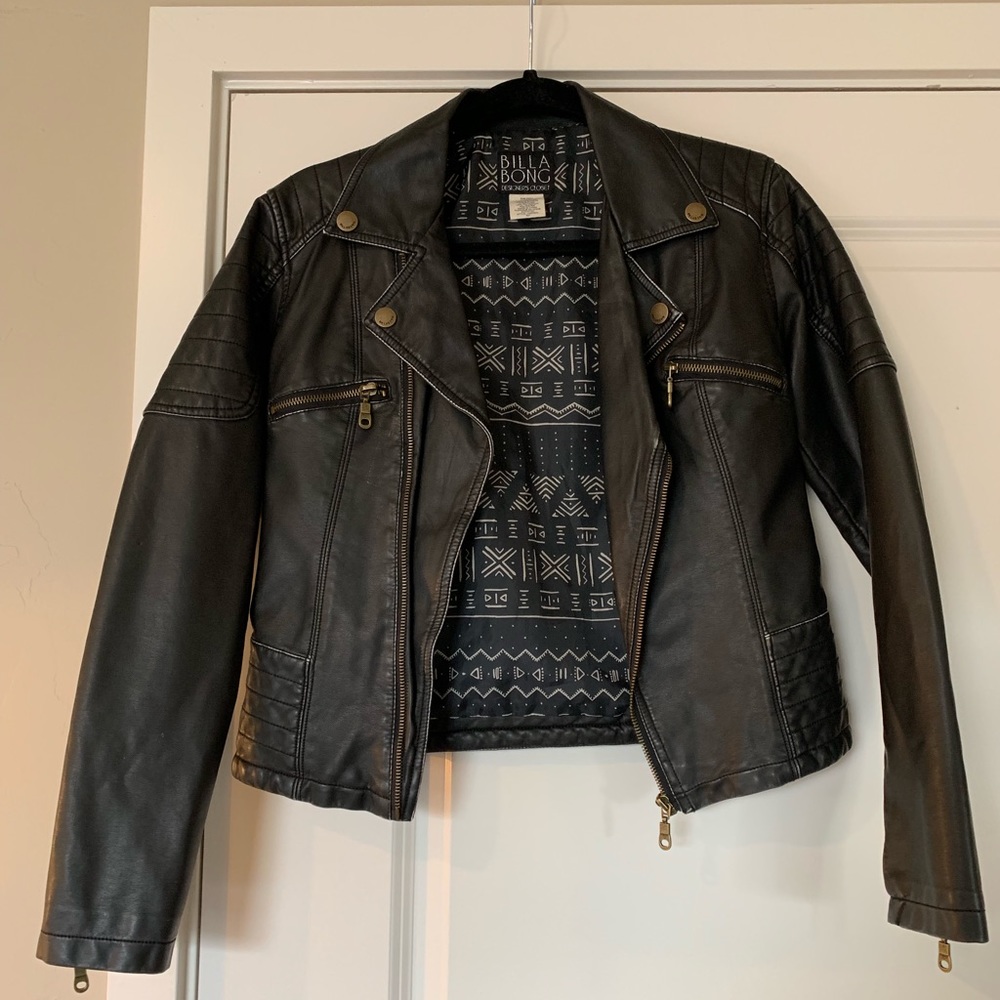 Billabong faux-leather jacket